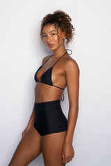 High Waist Bardot Bottom in Black / Skatie Online