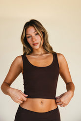 Stephanie Tank Baby Ribbed in Toasted / Skatie Online Shop