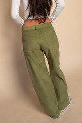 Nara Pants in Olive Corduroy / Skatie Discount