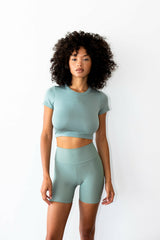 Baby Tee Jersey in Sage / Skatie US