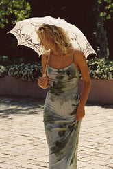 Samantha Maxi Dress Mesh in Sardinia / Skatie Online