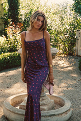 Samantha Maxi Dress Satin in Dottie / Skatie Discount