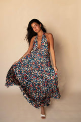 Selena Maxi Dress Satin in Prairie / Skatie Discount