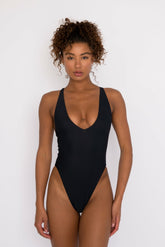 The Zoey One Piece Bathing Suit in Black / Skatie Online Shop
