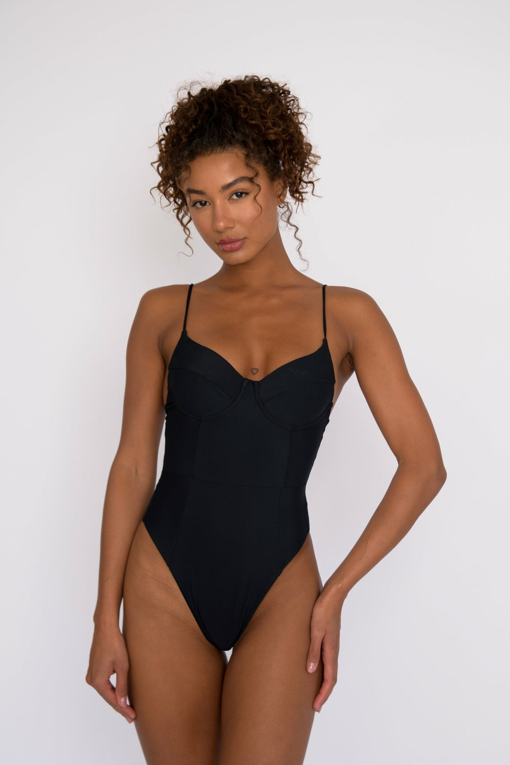 The Rachel One Piece Bathing Suit in Black / Skatie Online