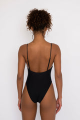 The Resa One Piece Bathing Suit in Black / Skatie Sale