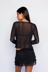 Colette Top Mesh in Black / Skatie Online Shop