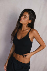 Perfect Tank Baby Ribbed in Black / Skatie Online