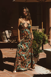Kaia Dress Cupro Jacquard in Valencia / Skatie Sale