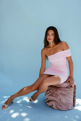 Caroline Mini Dress Jersey in Bubblegum / Skatie Discount