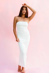 Tara Dress Jersey in White / Skatie Sale
