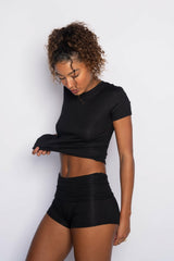 Easy Tee Ribbed in Black / Skatie Discount