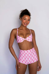 High Waist Bardot Bottom in Coquette / Skatie Discount