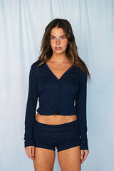 Cozy Short Baby Ribbed in Twilight / Skatie Outlets