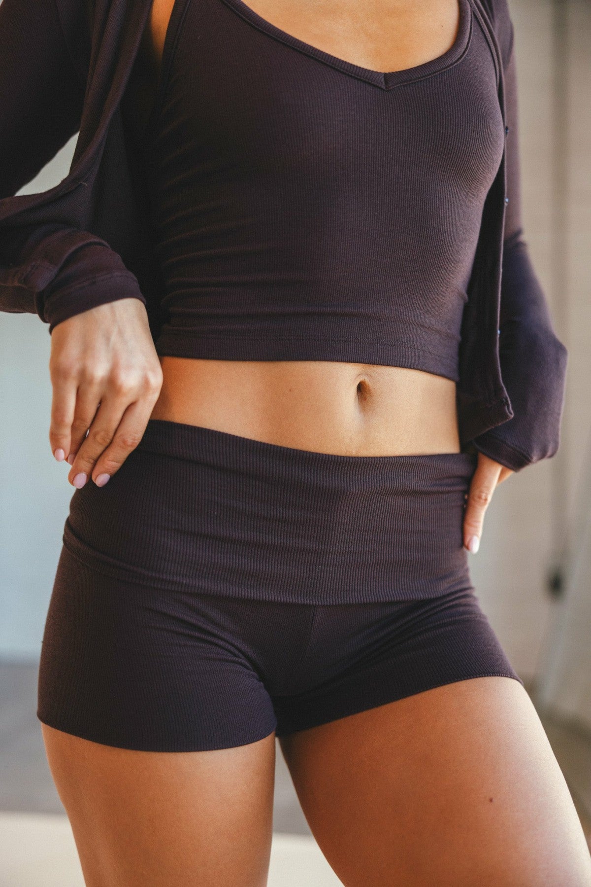 Cozy Short Baby Ribbed in Toasted / Skatie Online Shop