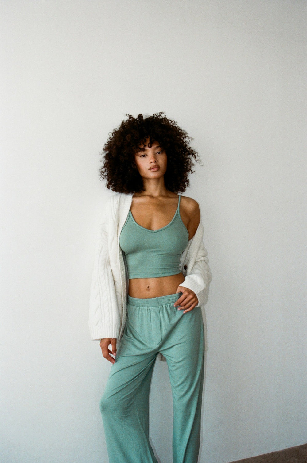 James Boxer Pants Jersey in Sage / Skatie Sale