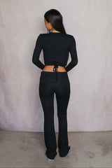 Britney Pants Baby Ribbed in Black / Skatie US