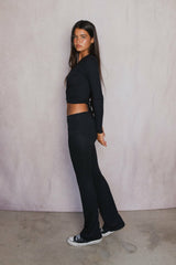 Britney Pants Baby Ribbed in Black / Skatie US