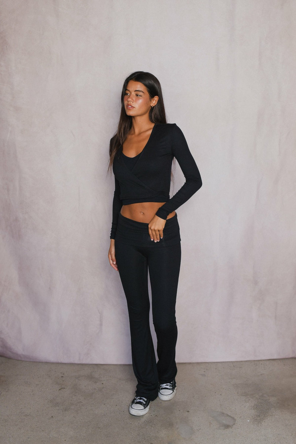 Britney Pants Baby Ribbed in Black / Skatie US