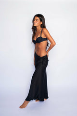 Marissa Skirt Satin in Black / Skatie US