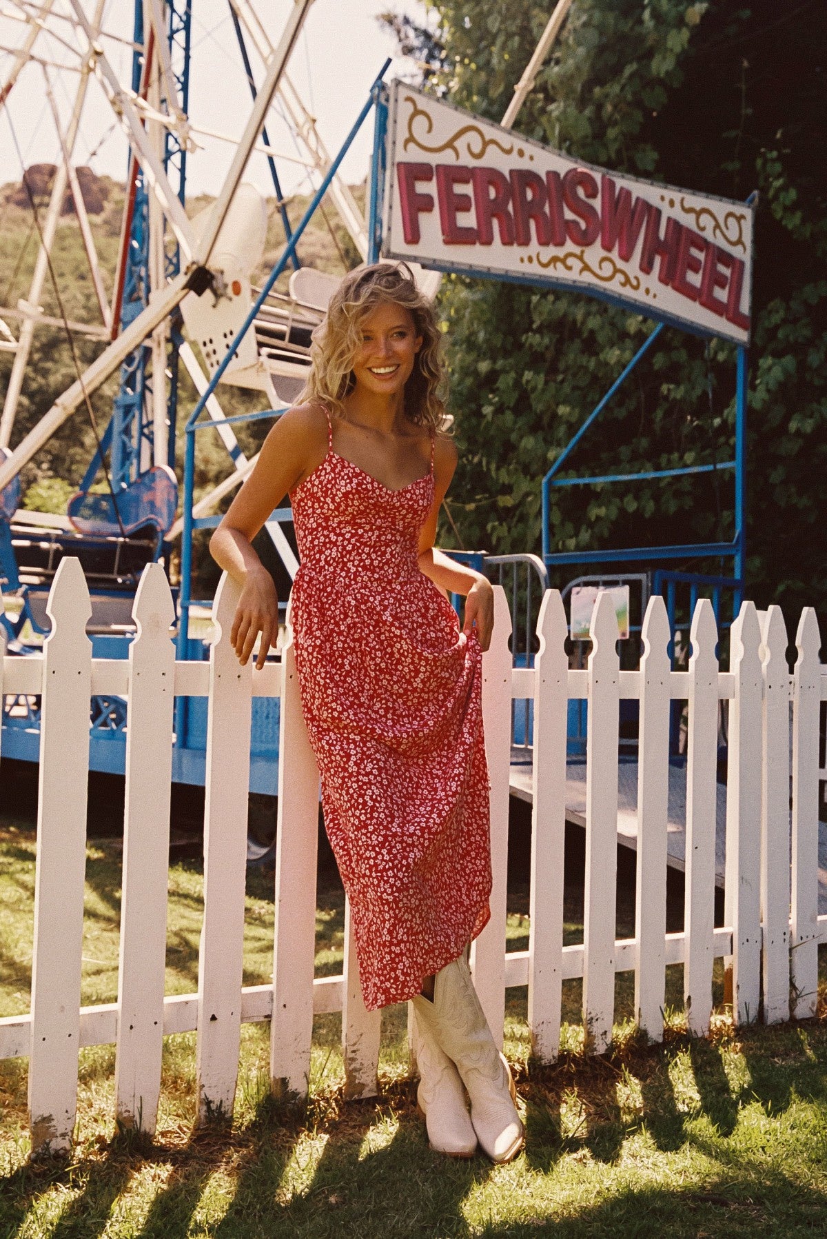 Aurora Midi Dress in Corvette / Skatie US