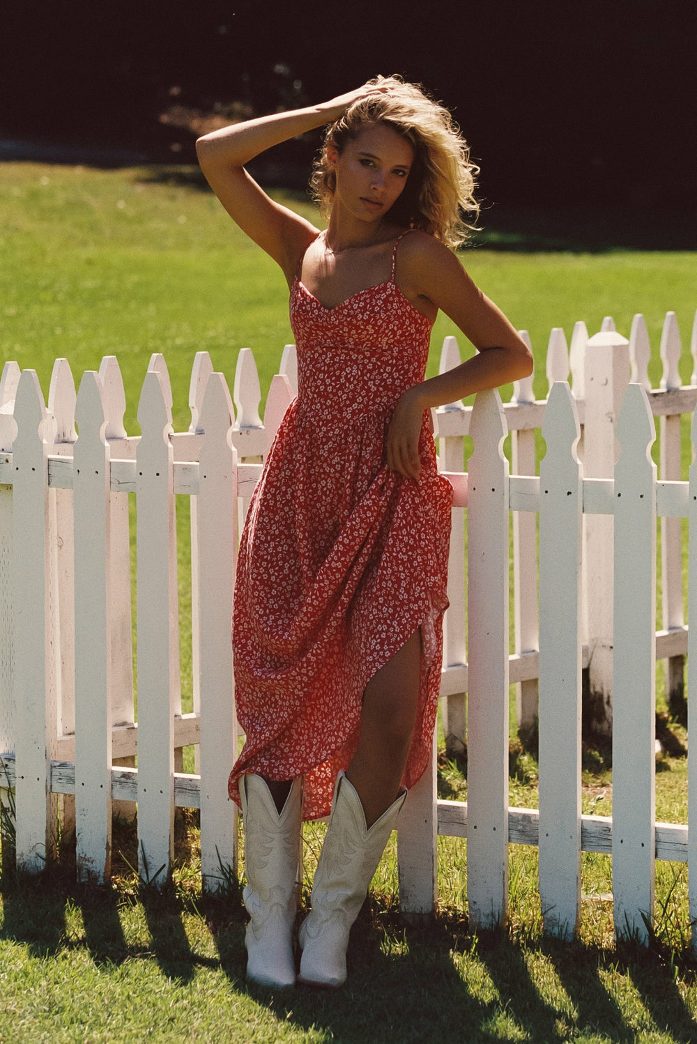 Aurora Midi Dress in Corvette / Skatie US
