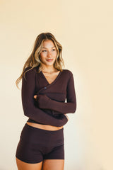 Clara Cardigan Baby Ribbed in Toasted / Skatie Online Shop