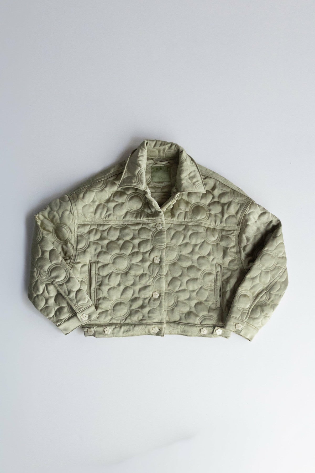 Quilted Bomber Jacket in Daisy / Skatie Discount