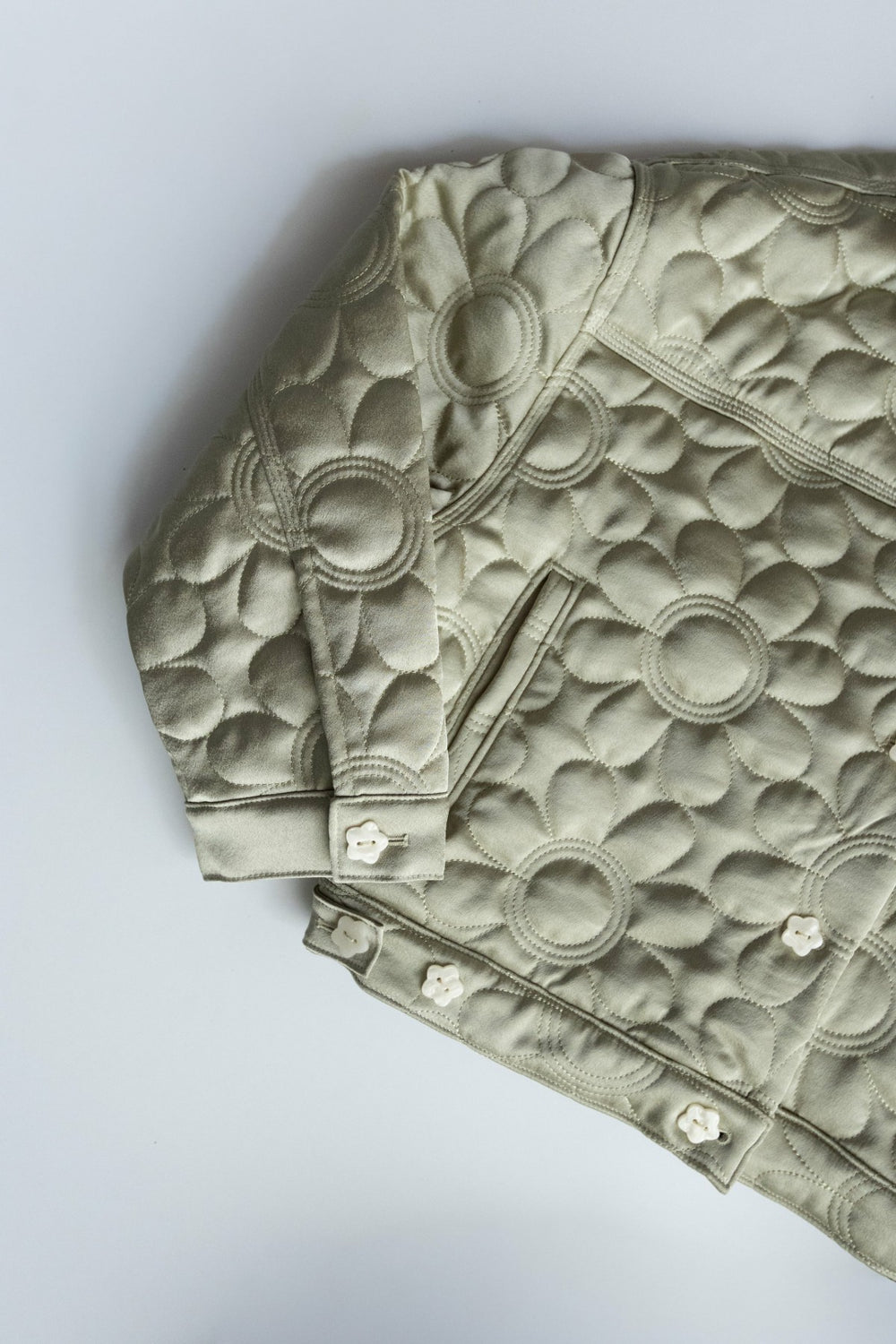 Quilted Bomber Jacket in Daisy / Skatie Discount