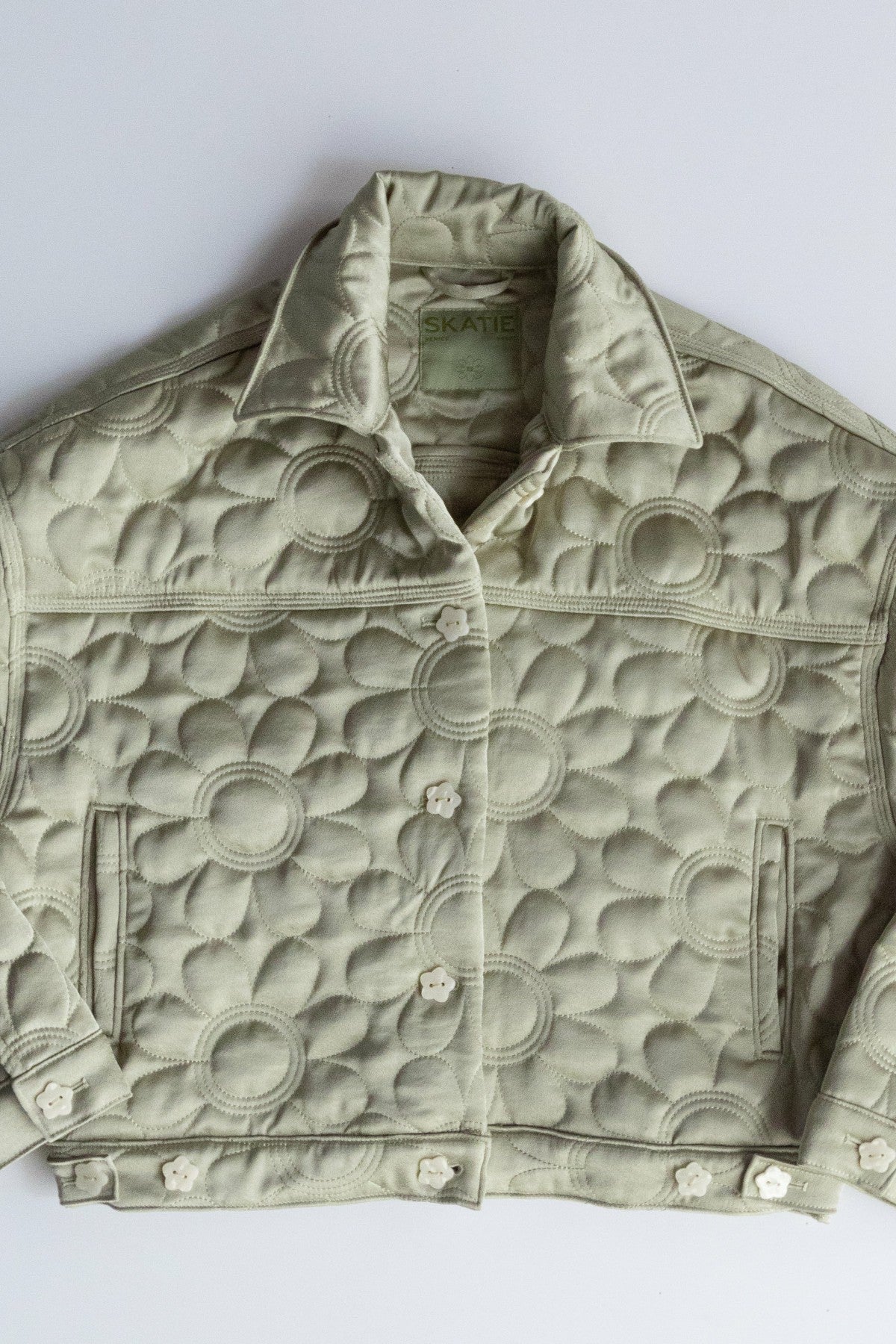 Quilted Bomber Jacket in Daisy / Skatie Discount