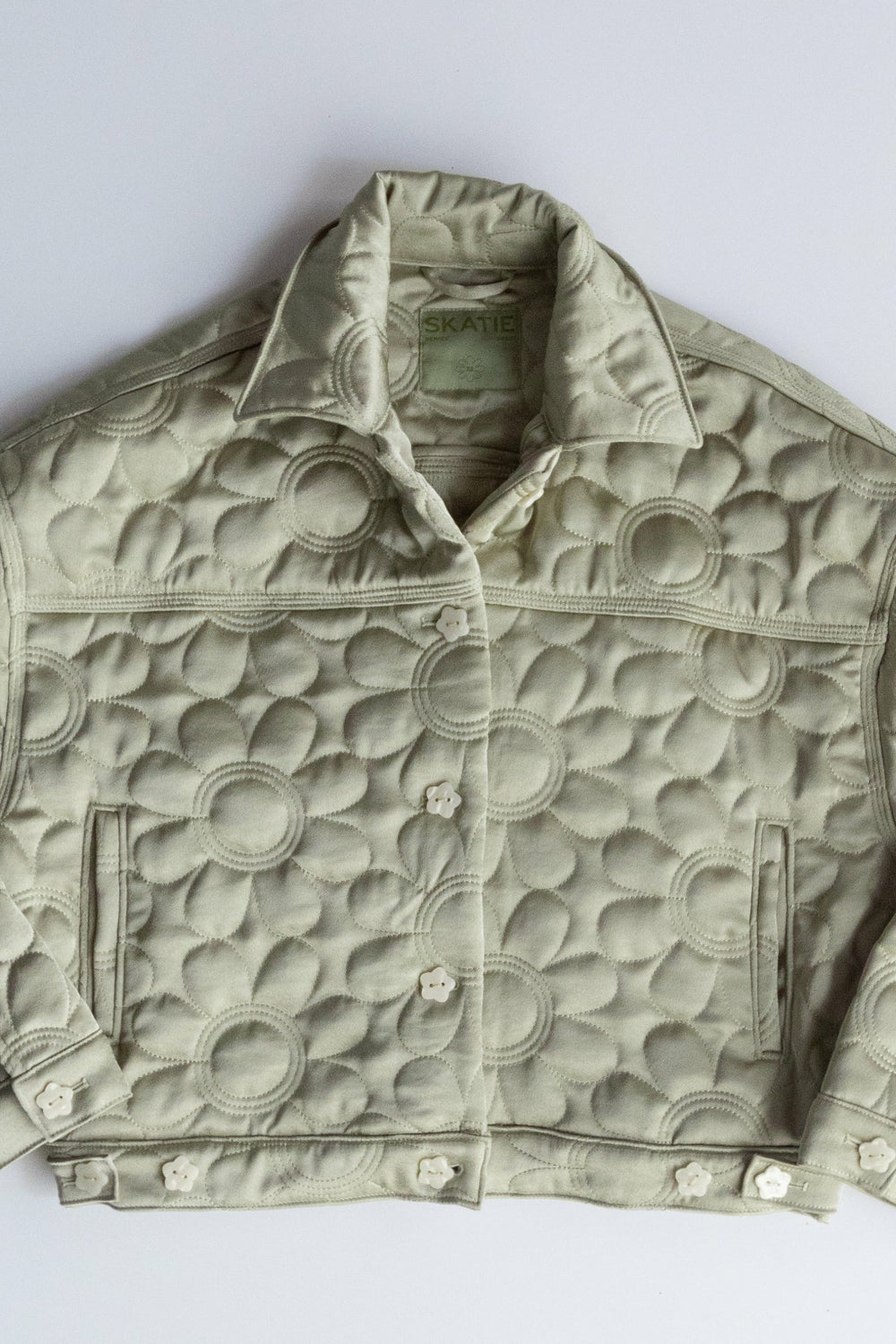 Quilted Bomber Jacket in Daisy / Skatie Discount