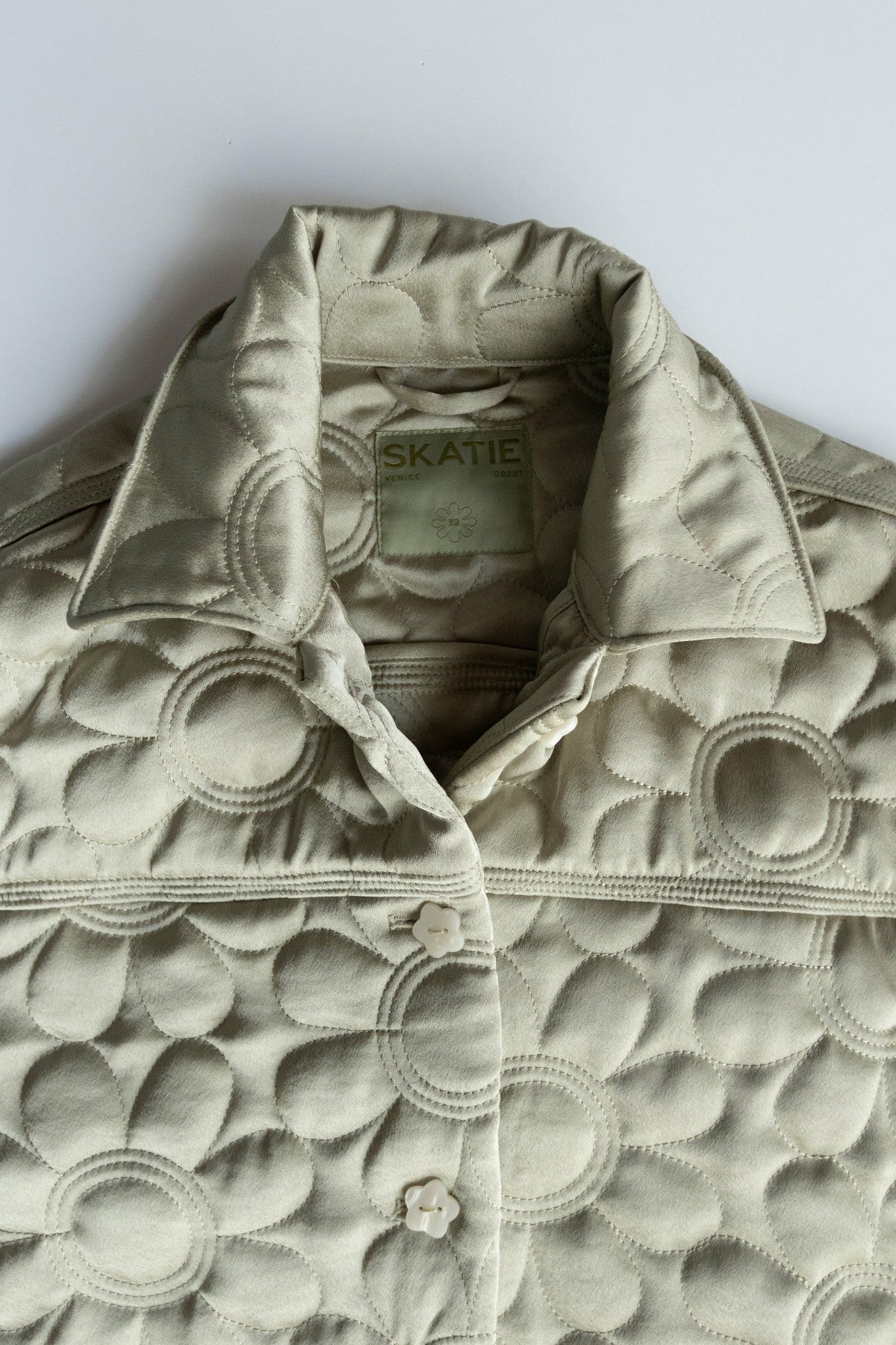Quilted Bomber Jacket in Daisy / Skatie Discount