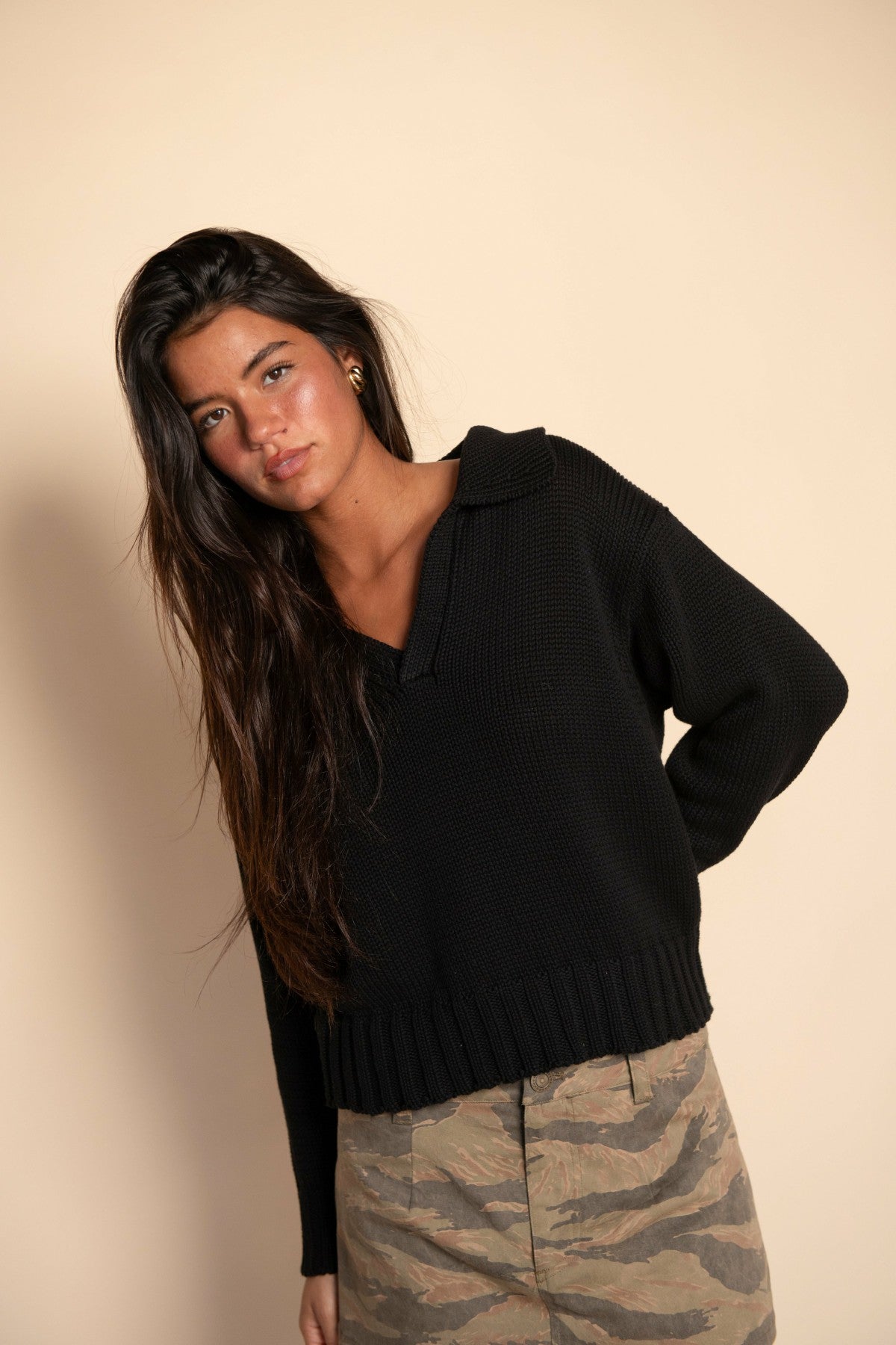 Preppy Sweater in Black / Skatie Sale
