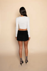 Bianca Skort in Black Corduroy / Skatie US
