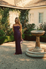 Samantha Maxi Dress Satin in Dottie / Skatie Discount
