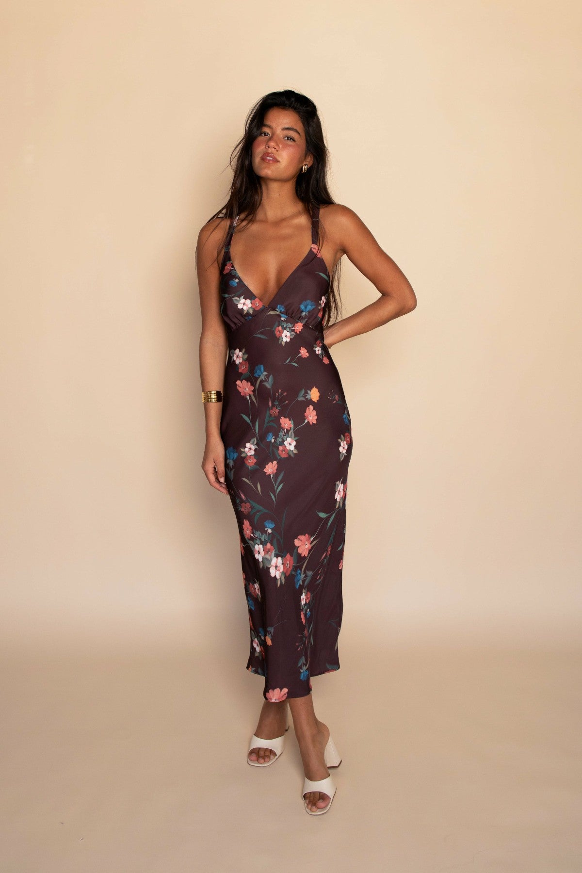 Sabrina Midi Dress Satin in Valley / Skatie Online Shop