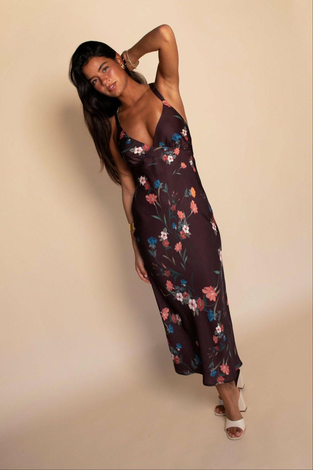 Sabrina Midi Dress Satin in Valley / Skatie Online Shop