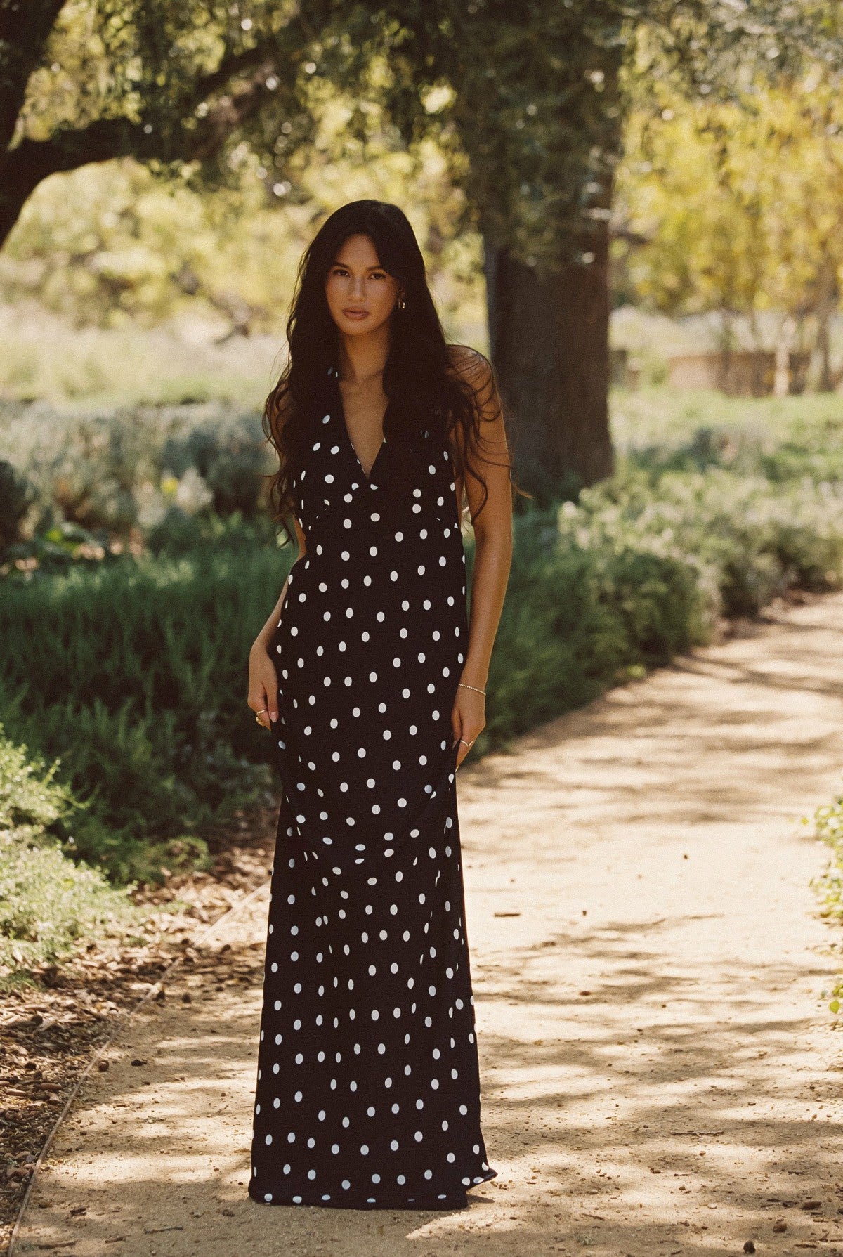 Goldie Maxi Dress Satin in Gidget / Skatie Outlets