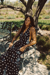 Goldie Maxi Dress Satin in Gidget / Skatie Outlets