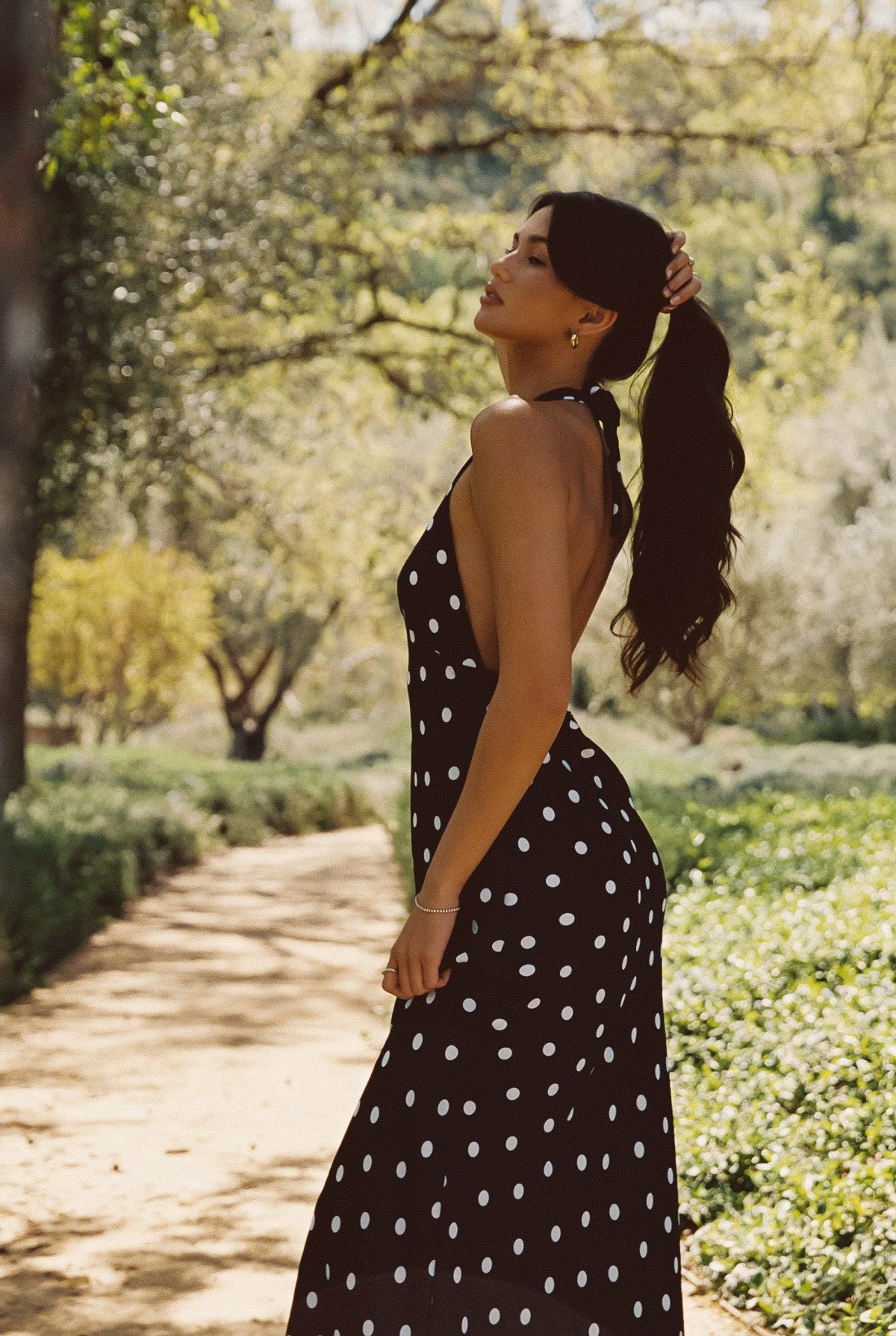 Goldie Maxi Dress Satin in Gidget / Skatie Outlets