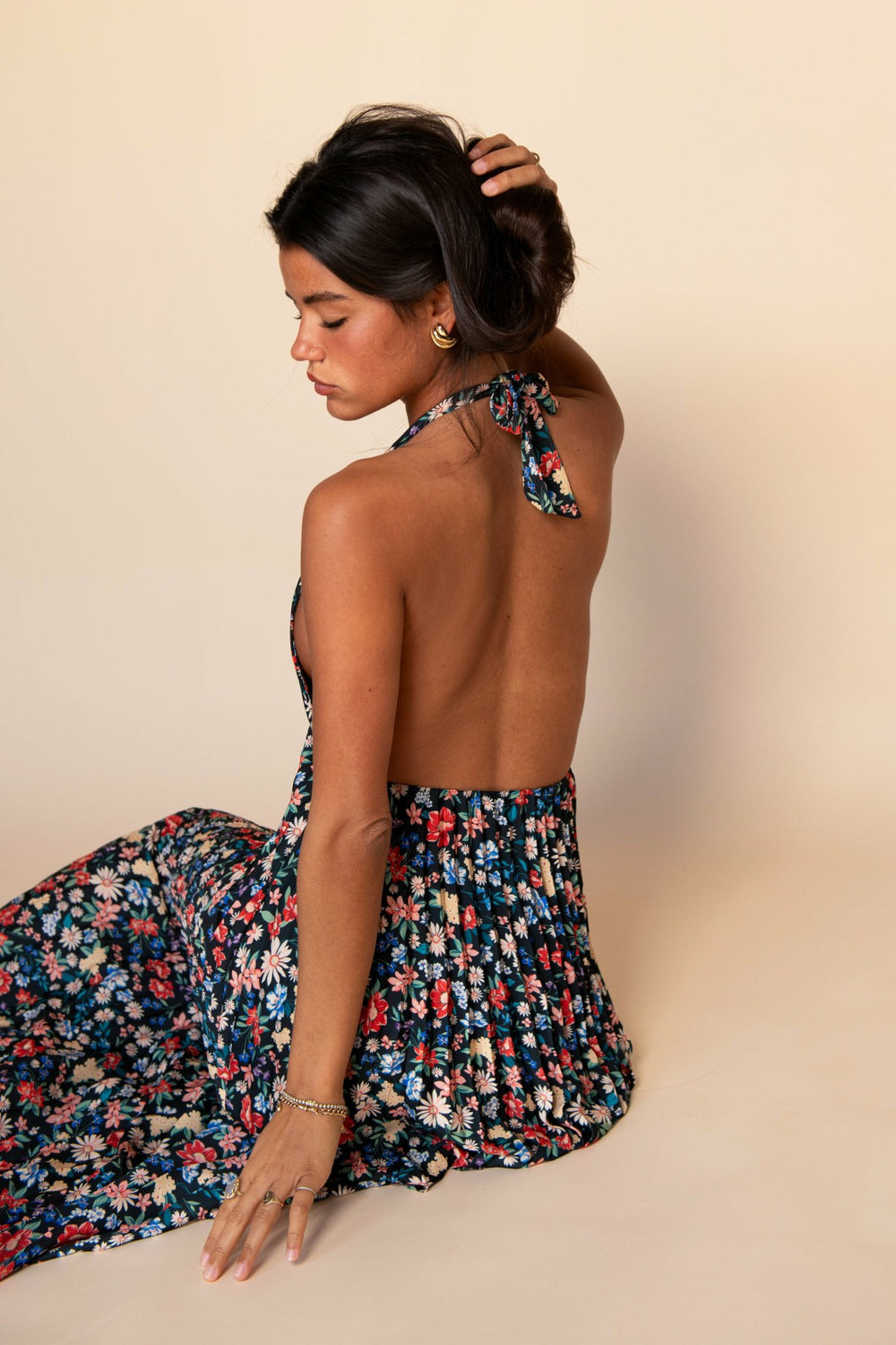 Selena Maxi Dress Satin in Prairie / Skatie Discount