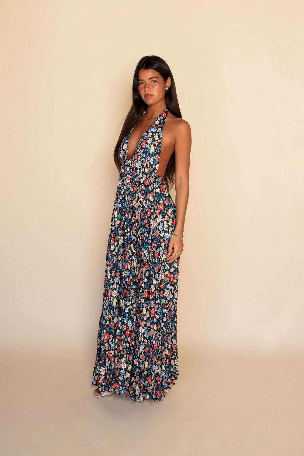 Selena Maxi Dress Satin in Prairie / Skatie Discount