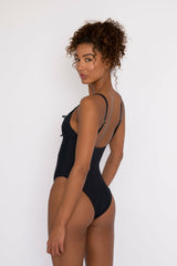 The Nikki One Piece Bathing Suit in Black / Skatie US