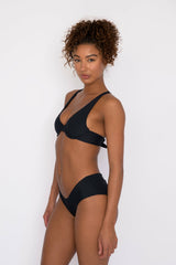 Shayla Bikini Bottom in Black / Skatie Discount