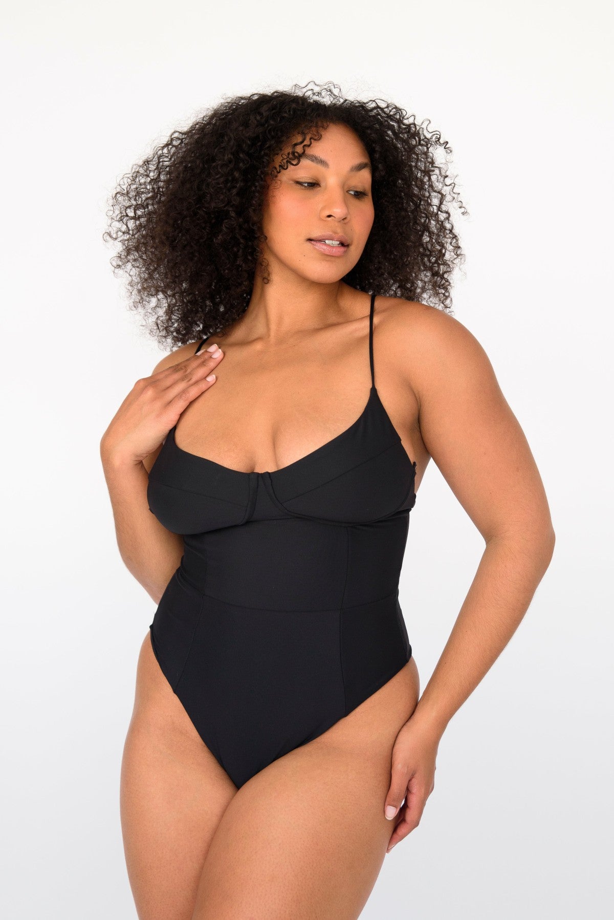 The Rachel One Piece Bathing Suit in Black / Skatie Online
