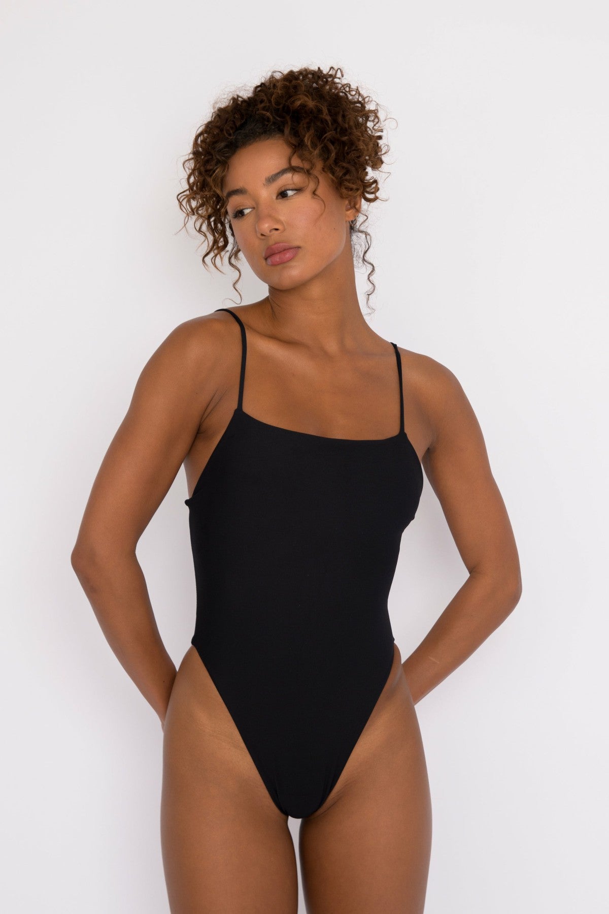 The Resa One Piece Bathing Suit in Black / Skatie Sale