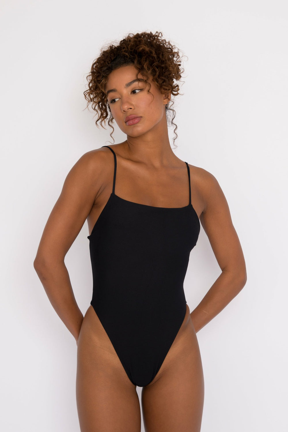The Resa One Piece Bathing Suit in Black / Skatie Sale