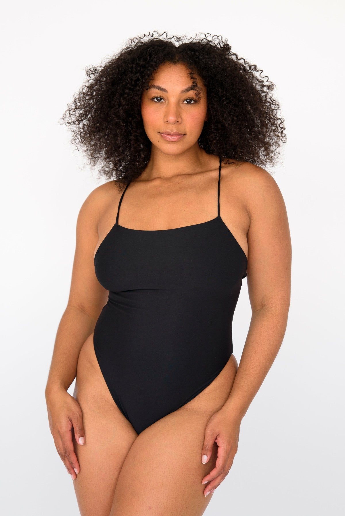 The Resa One Piece Bathing Suit in Black / Skatie Sale
