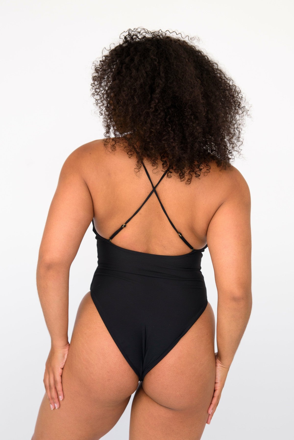 The Resa One Piece Bathing Suit in Black / Skatie Sale