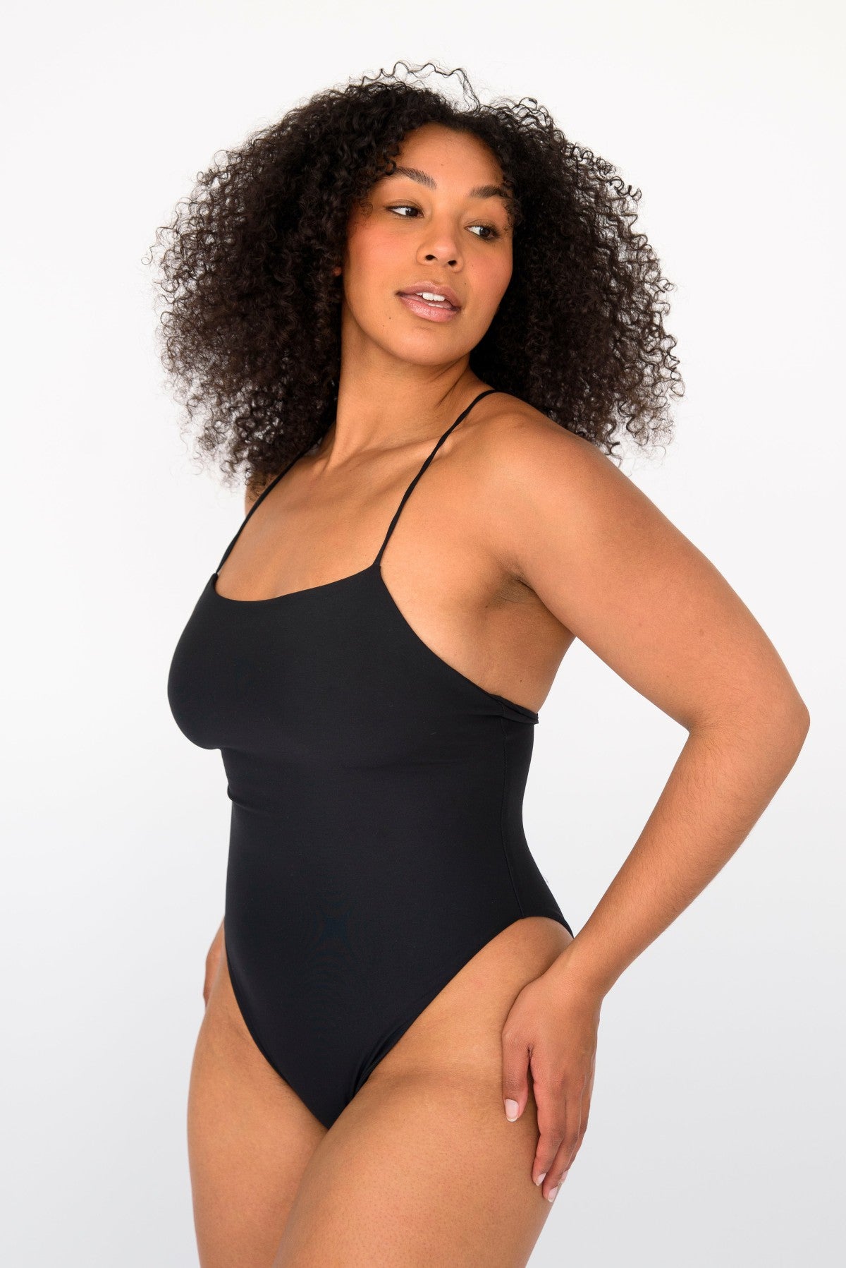 The Resa One Piece Bathing Suit in Black / Skatie Sale